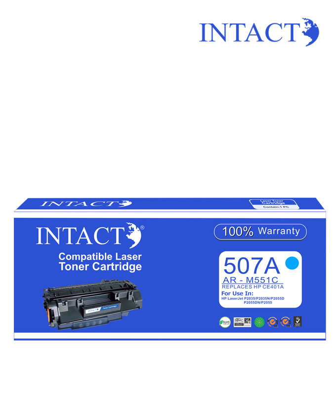 Intact Compatible with HP 507A (AR-M551C) Cyan